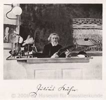 Julius Kühn im Hörsaal am 18. Oktober 1895